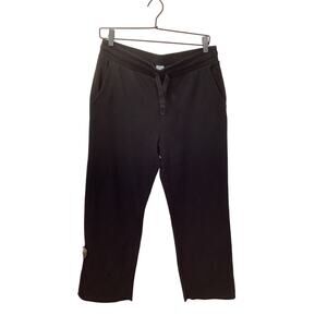 Gap Women's Drawstring Stretch Straight Leg Cropped Pants Black‎ Size Small